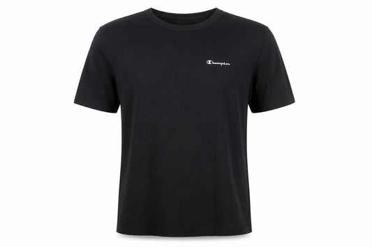 Champion Men's Black T-Shirt Medium, Solid Casual Tee