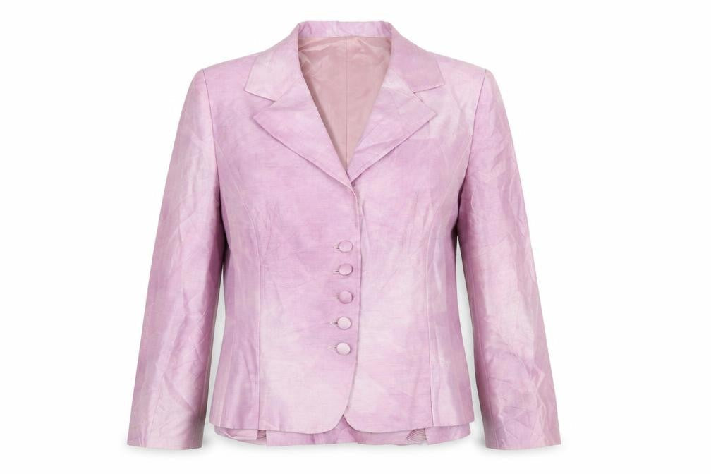 Presen Pink Silk Linen Women's Blazer Size 10