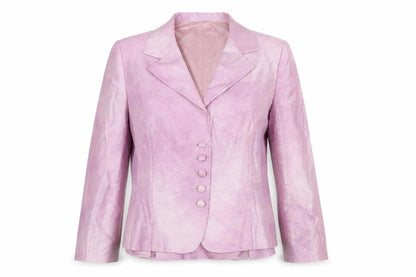 Presen Pink Silk Linen Women's Blazer Size 10