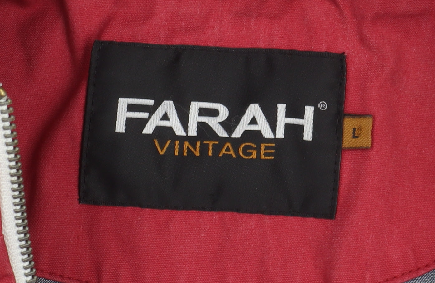 Farah Men's Red Hooded Windbreaker Jacket L