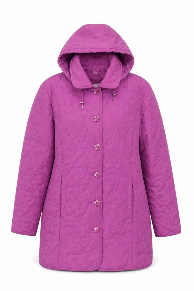 Weekend Ideas Women’s Purple Quilted Hooded Jacket Size 14