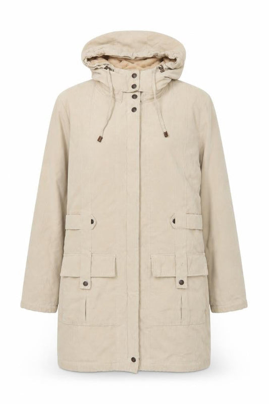 Klass Collection Women's Beige Parka Jacket Size M