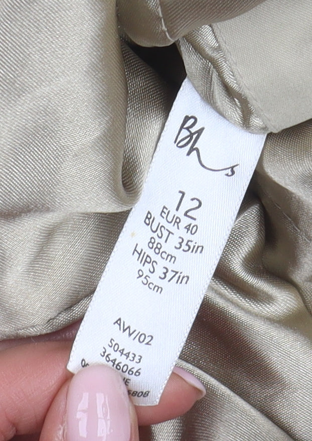 BHS Women's Beige Parka Jacket Size 12, Hooded & Stylish