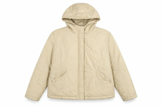 Front view of Dorothy Perkins Women's Beige Puffer Jacket, size 20