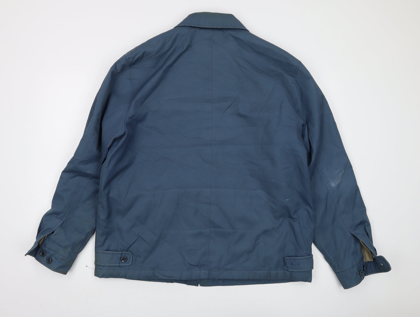Simon Taylor Men's Blue Bomber Jacket, Size L, Lined