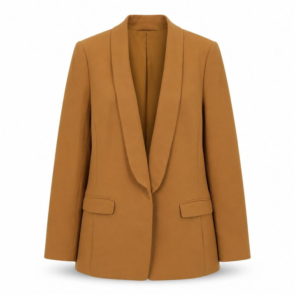 Next Women's Brown Shawl Lapel Blazer UK 14