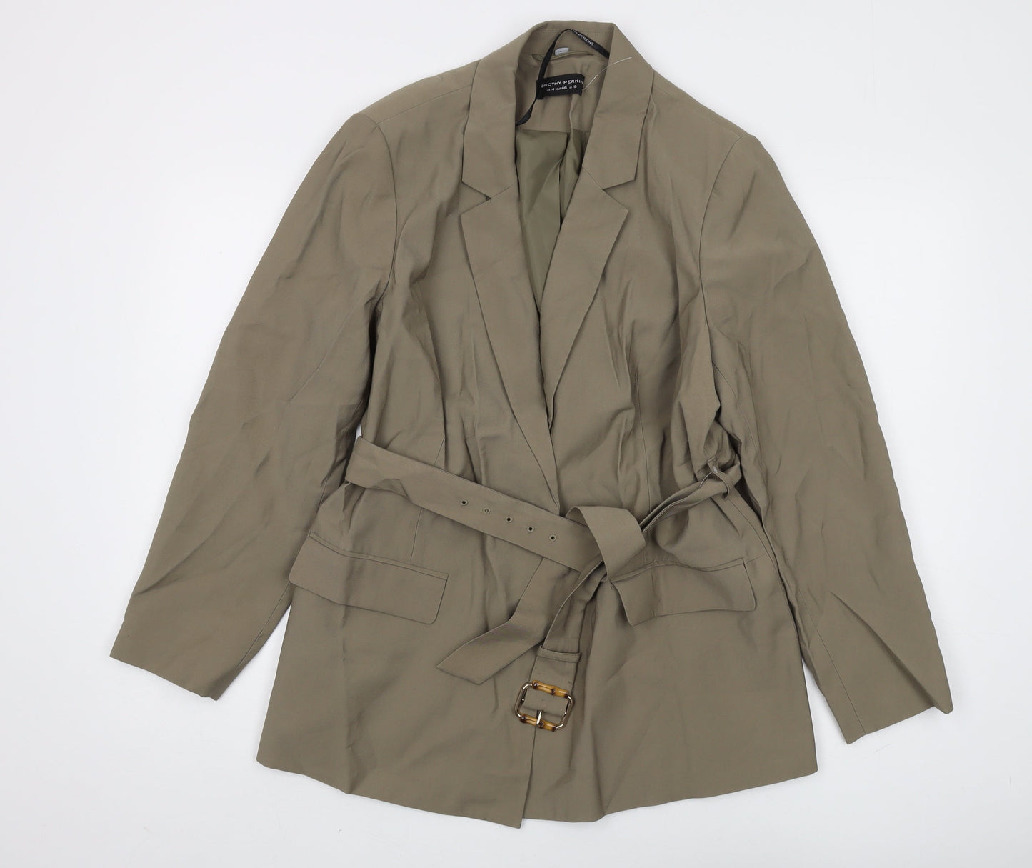 Dorothy Perkins Beige Women's Blazer UK 18 Belted