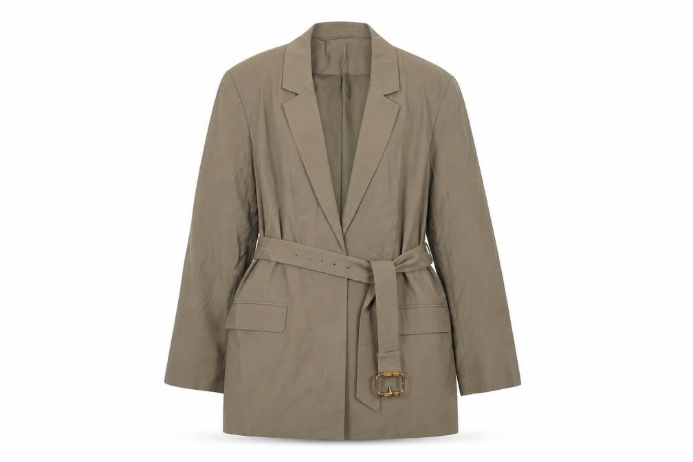 Dorothy Perkins Beige Women's Blazer UK 18 Belted