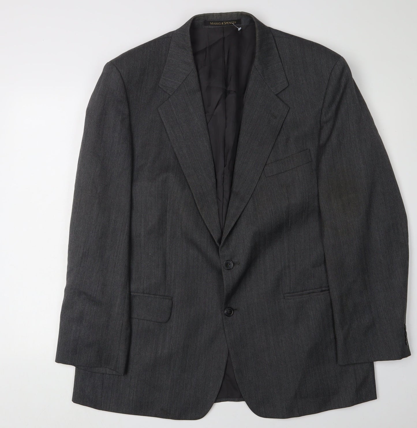Marks and Spencer Men's Grey Blazer, Size 44r, Classic Fit