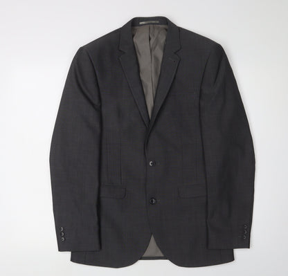 Next Men's Grey 36S Slim Fit Suit Jacket
