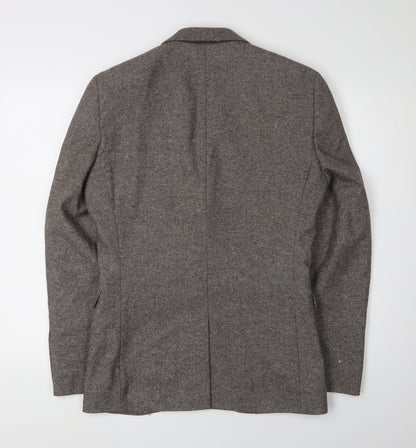 Next Men's Brown Slim Fit Blazer, Size 36R, Regular Length