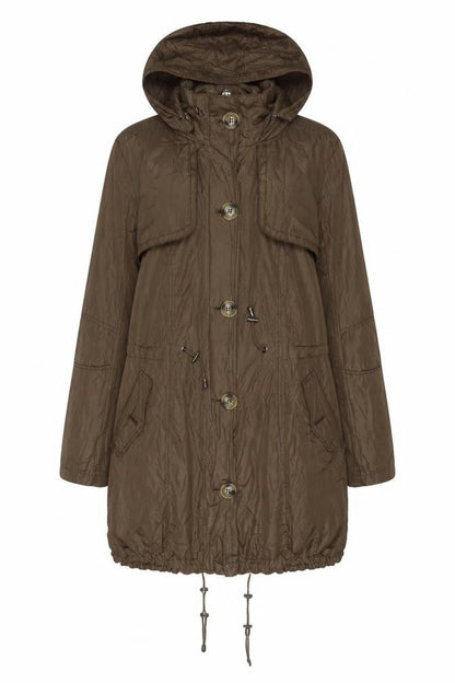 Reset Women’s Brown Parka Size 14 Hooded Casual Coat