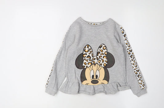 George Girls' Grey Disney Sweatshirt 6-7 Years Pullover
