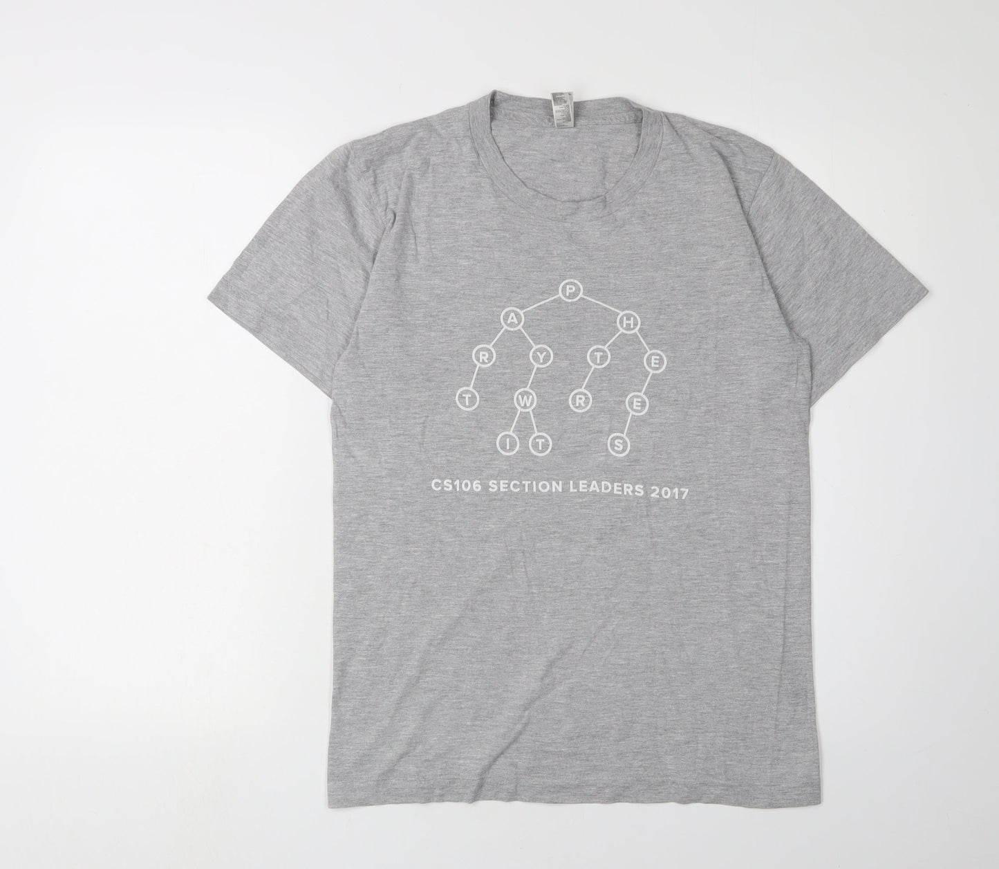 American Apparel Grey T-Shirt, Unisex S, Casual Basic