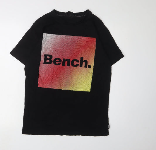 Bench Black Graphic T-shirt Size L