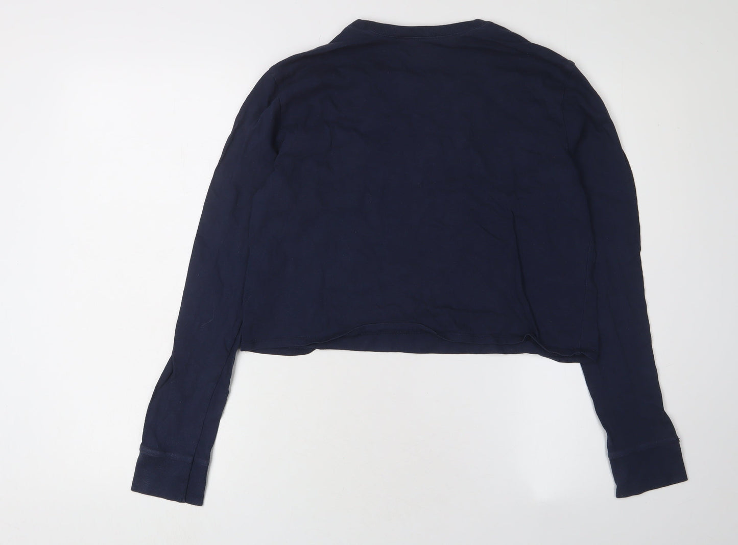 Hollister Women’s Blue Cropped T-Shirt, XS