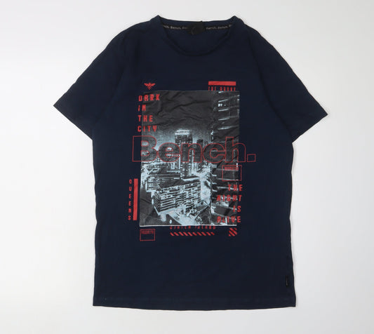 Bench Men's Blue Graphic T-shirt size L