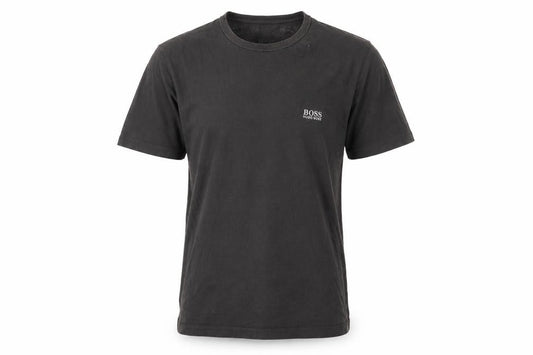 Hugo Boss Men's Black Crew Neck Cotton T-Shirt, Size S