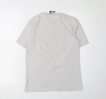 Back view of The Simpsons boys’ grey cartoon t-shirt, size 12-13, years