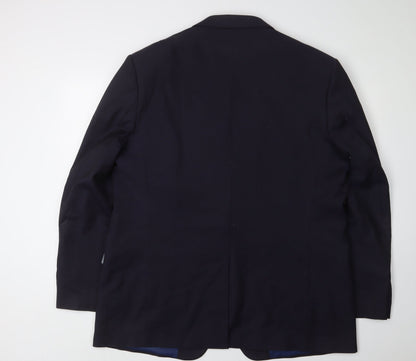 United Colors of Benetton Men's Black Blazer, Size 40R, Formal Wear
