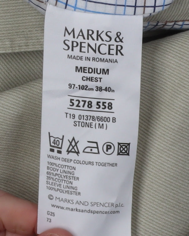 Marks and Spencer Men's Beige Blazer 38-40R Casual