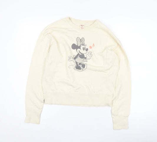 Uniqlo Women's Ivory Minnie Mouse Graphic Sweatshirt XS