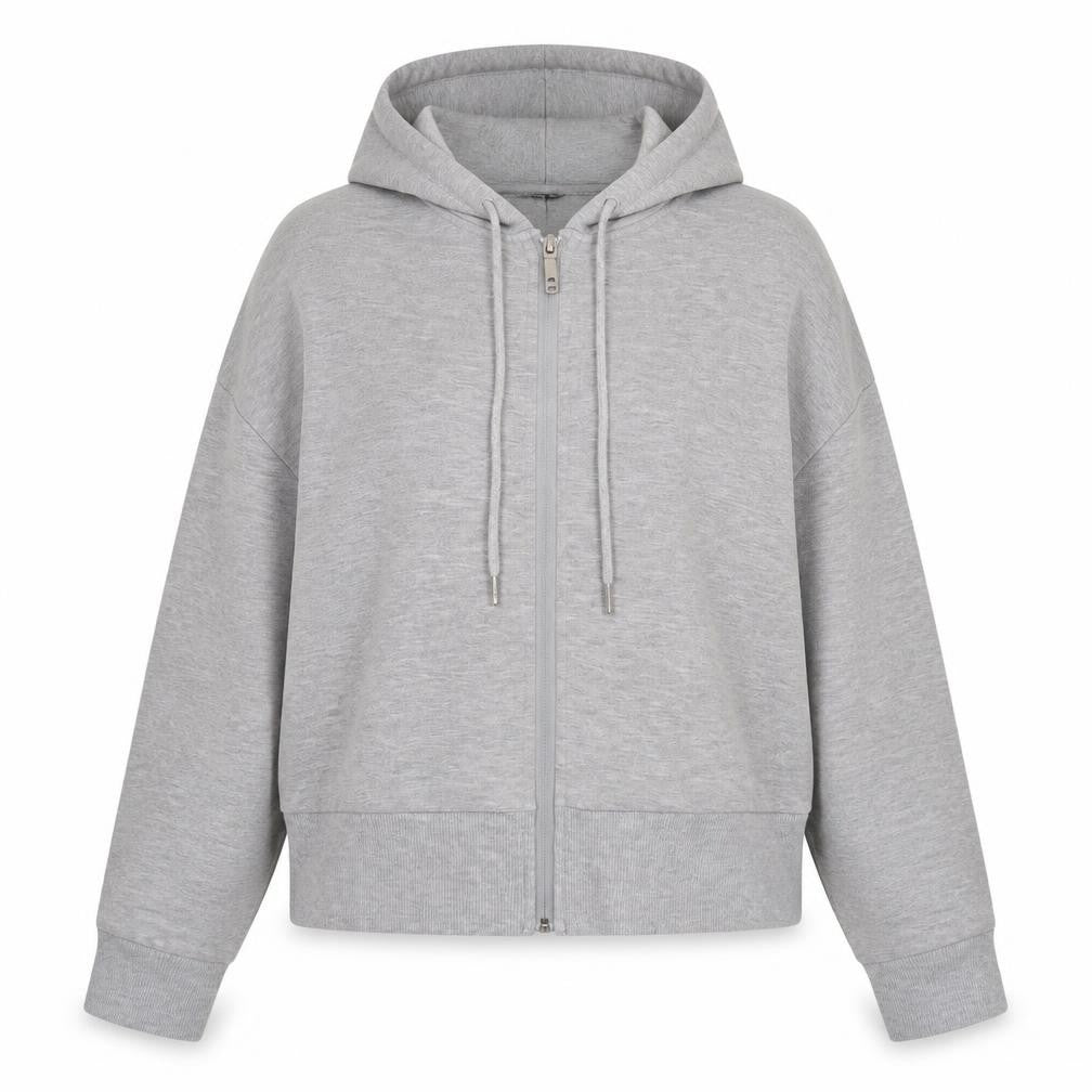 Cotton On Women's Grey Full Zip Hoodie, Size M