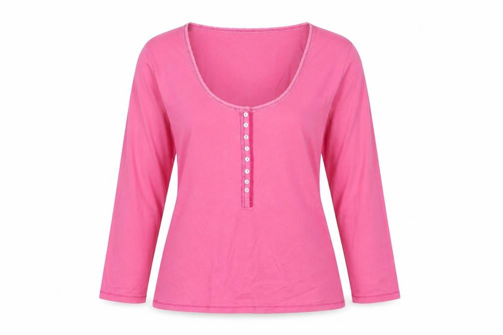 Boden Women's Pink Cotton Blouse, Size 12, Scoop Neck