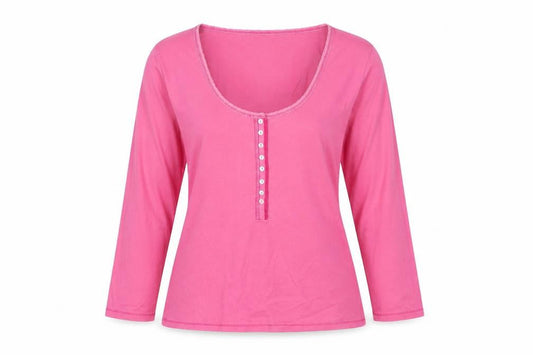Boden Women's Pink Cotton Blouse, Size 12, Scoop Neck