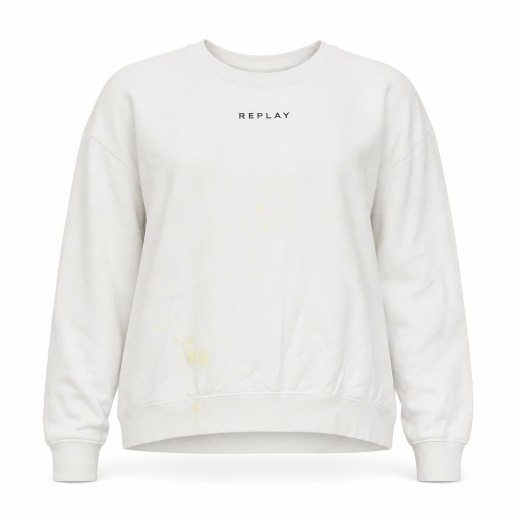 Replay Unisex White XL Pullover Logo Sweatshirt