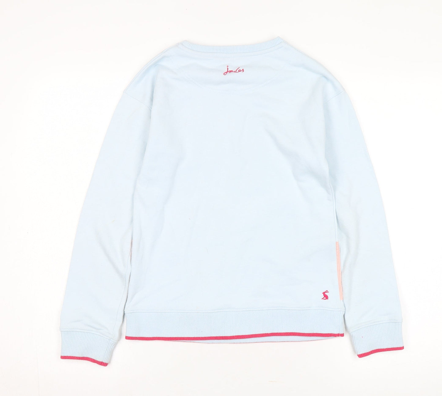 Joules Girls Blue Pullover Sweatshirt, Flamingo, Size 146