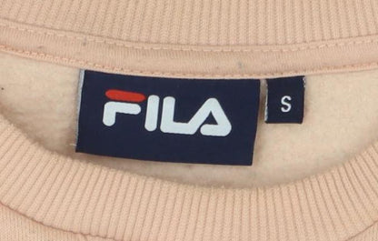 Close-up detail of Fila Women's Beige Sweatshirt S - Stylish Pullover