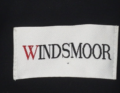 Windsmoor Women's Black Blazer Size 14 Geometric Pattern