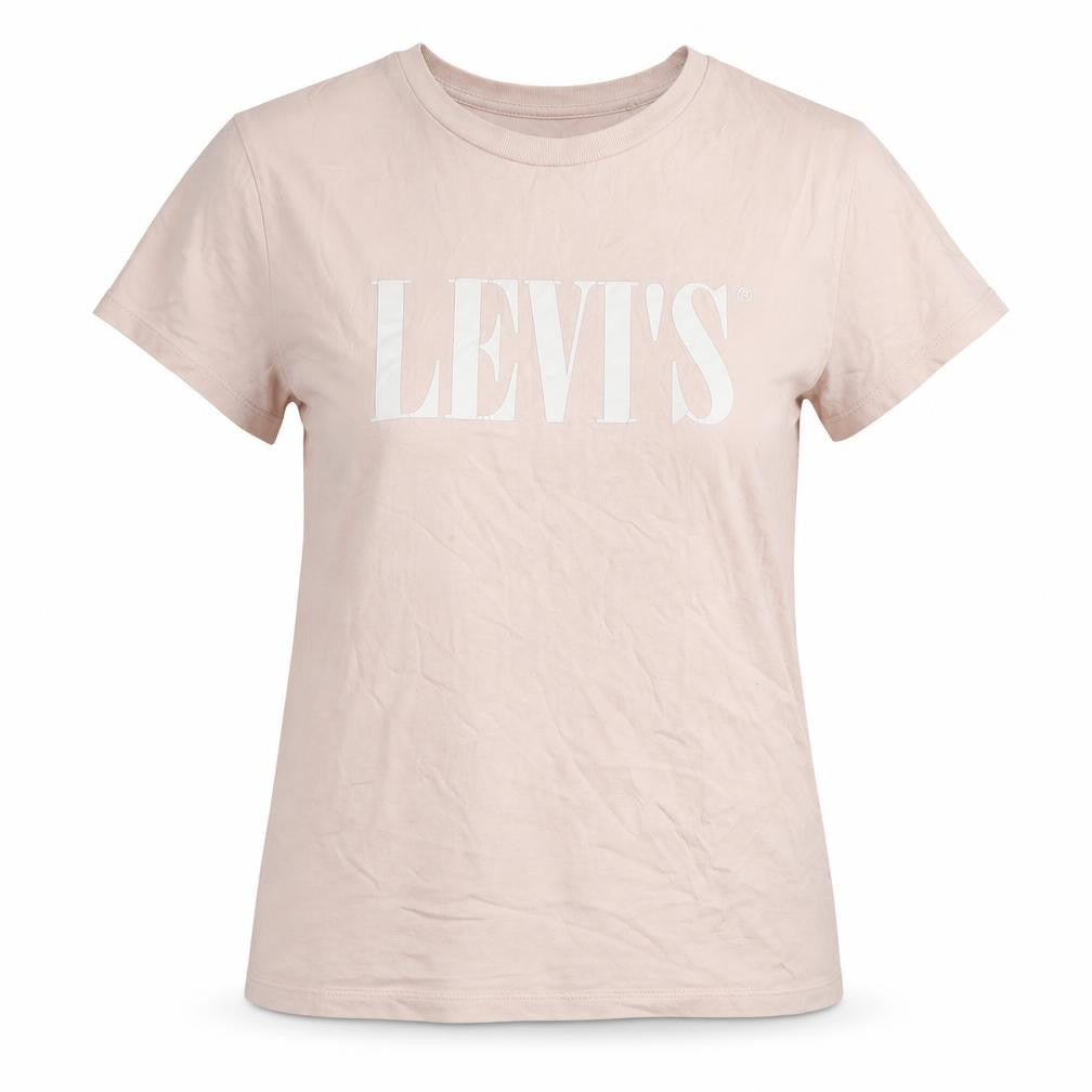 Levi's Women's Pink Cotton T-Shirt, Medium, Casual Wear