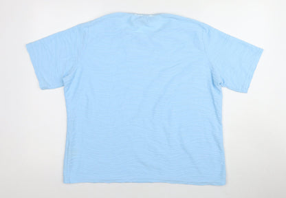 Back view of Honor Millburn Women's Blue Relaxed T-Shirt, size 18