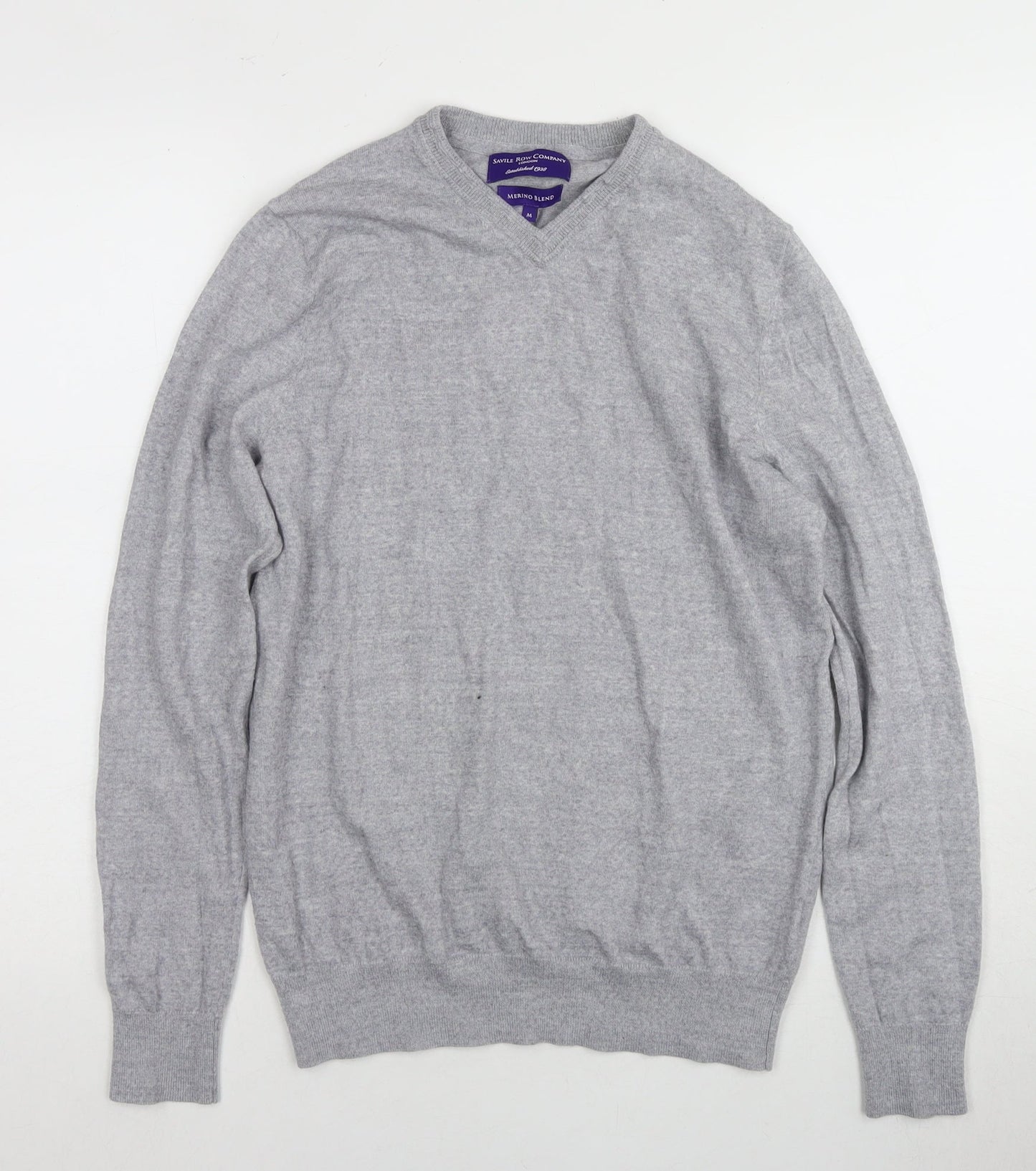 Savile Row Men's Grey Pullover Jumper M