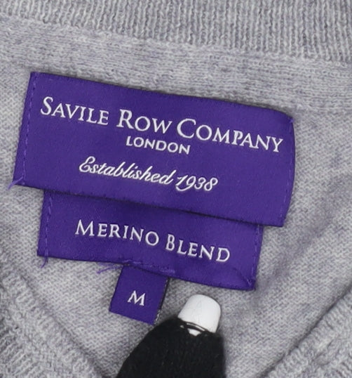 Savile Row Men's Grey Pullover Jumper M