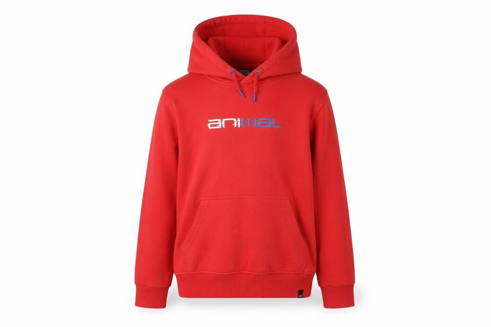 Animal Boys Red Pullover Hoodie - 9-10 Years, Casual