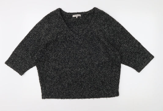 Great Plains Women's Grey V-Neck Pullover Jumper M
