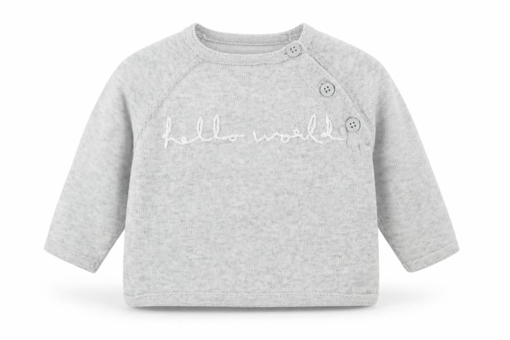 mamas & papas Grey Unisex Baby Pullover Jumper 0-3 Months