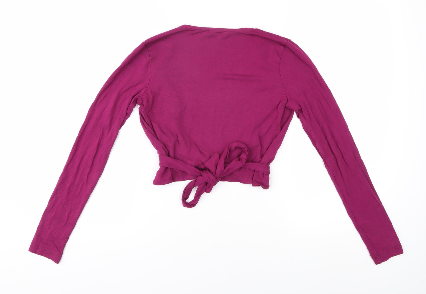 NA-KD Women's Purple Wrap Blouse Size S Viscose