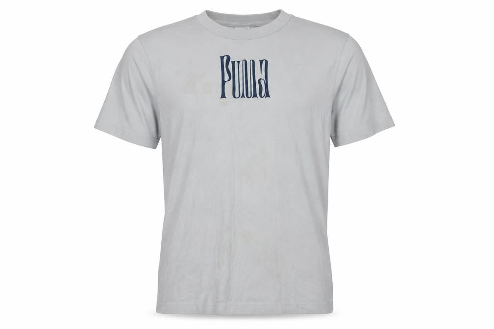 Puma Men's Grey Crew Neck T-Shirt, Size M, Logo Accent