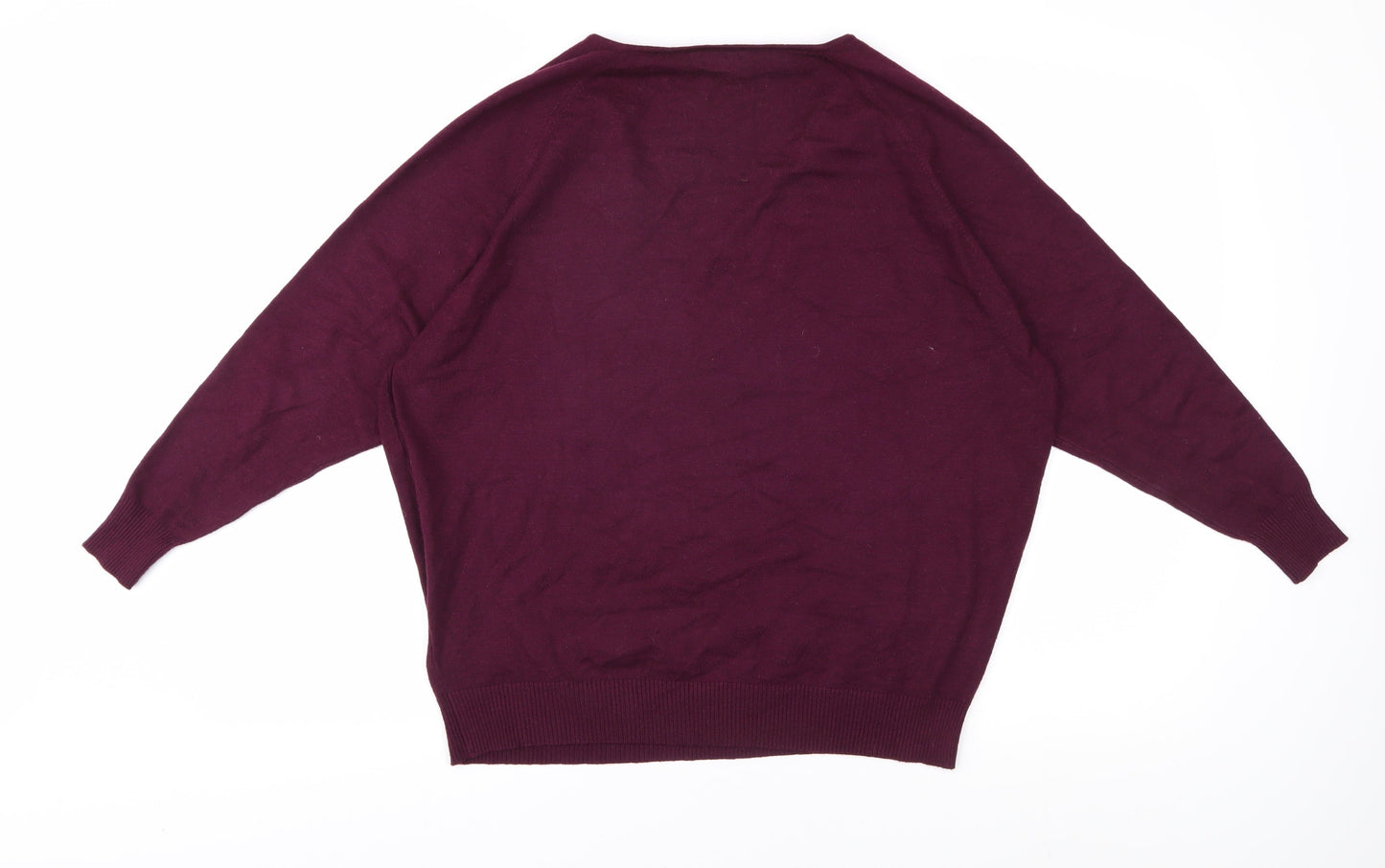 Phase Eight Women's Purple Knit Pullover Jumper V-Neck S