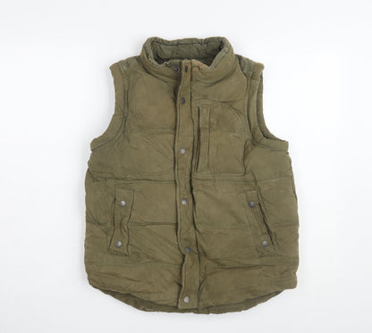 Additional front view of FatFace girls’ green bodywarmer 12-13 years, cotton lined
