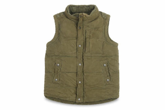 Front view of FatFace girls’ green bodywarmer 12-13 years, cotton lined