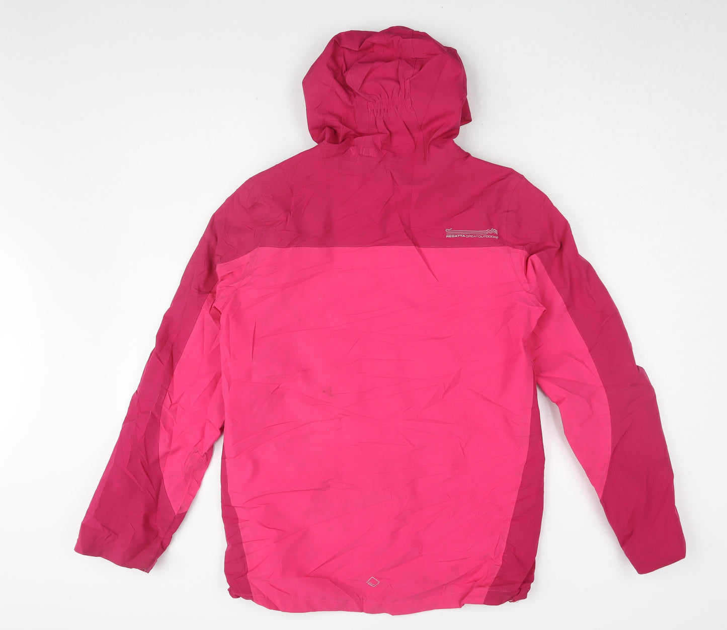 Regatta Pink Girls Rain Coat 14 Years - Hooded Outdoor Jacket