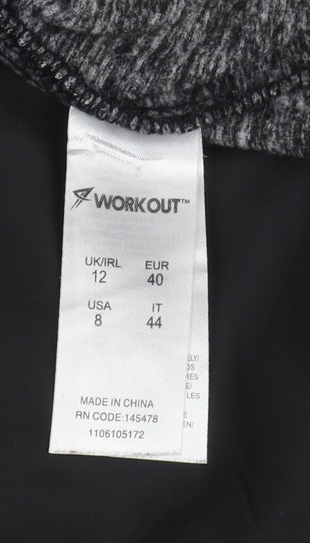 Workout Women's Grey Mid-Length Hoodie Jacket