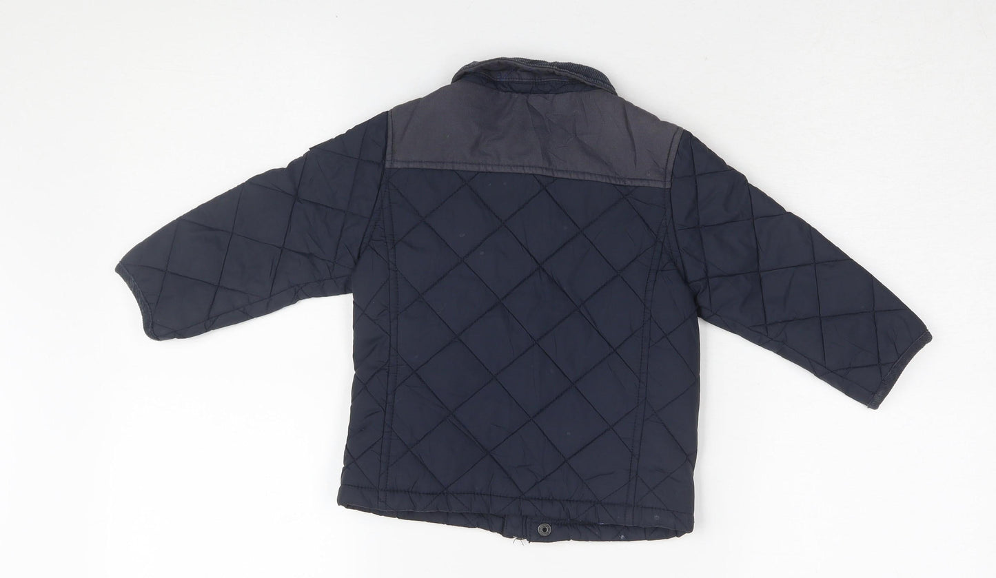 Next Boys Black Quilted Jacket 2 Years