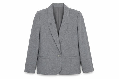 St Michael Women's Grey Blazer Jacket Size 14