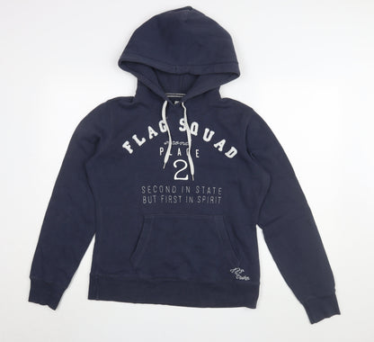 H&M Womens Blue Pullover Hoodie Size 12